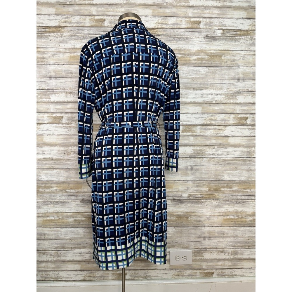 Donna Morgan Dress NWT Geometric Jersey Mod Long Sleeve Work Belted EUC - Picture 9 of 12